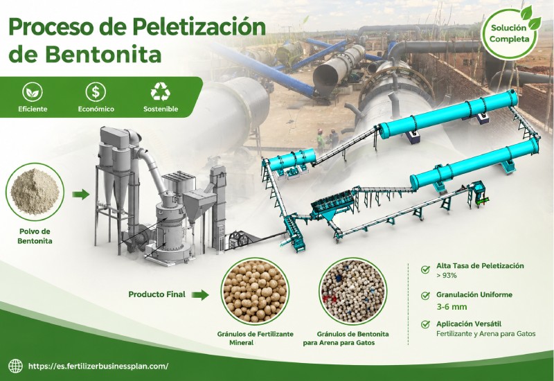 Línea de granulación de bentonita